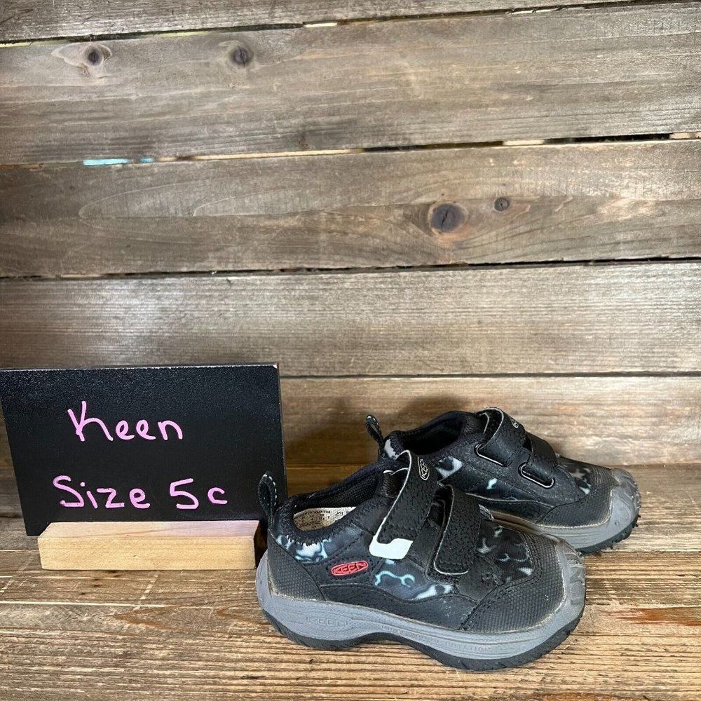 Childrens Little Kids Keen Speed Hound Black Hiking Sneakers Shoes Size 5 C GUC